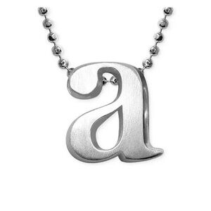 Alex Woo Sterling Silver ‘A’ Initial Pendant Necklace NY Designer Luxury Fashion